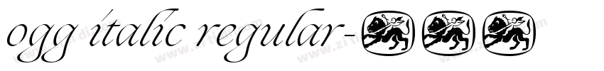ogg italic regular字体转换